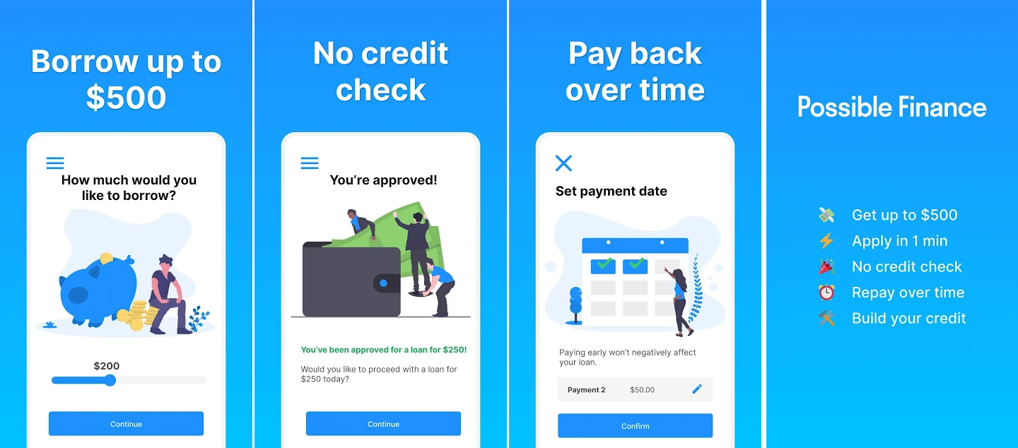 The mobile app of Possible Finance is the best example of how an app of P2P lending company should look like and act like.