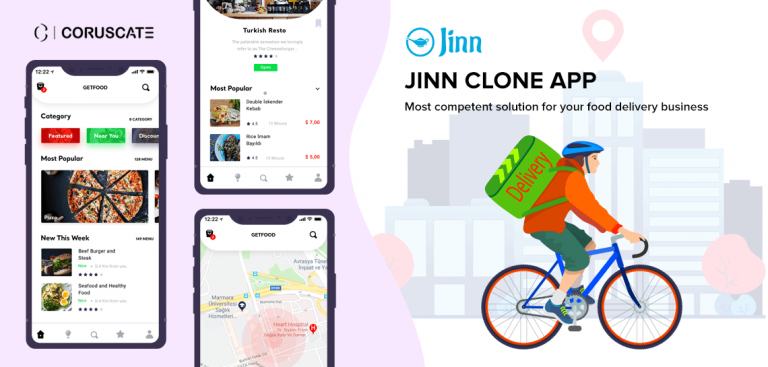 jinn app clone - food delivery app