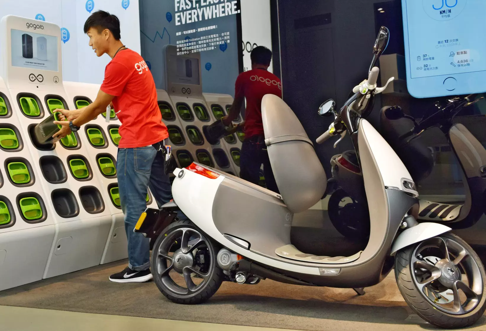 swapable batteries escooter