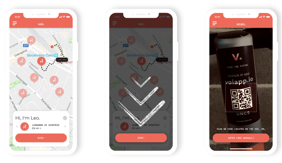 VIO escooter rental service app features VIO escooter rental service app features