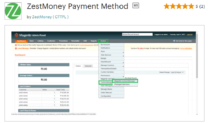 ZestMoney Payment Method Magento