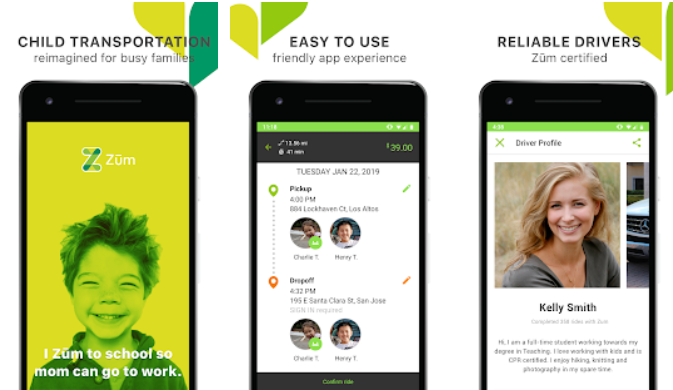 Zumo - Uber for kids ride sharing app